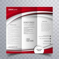 Elegant creative wavy trifold brochure template design vector