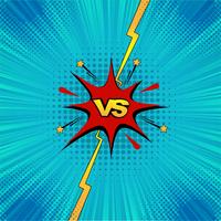 Versus fight backgrounds comics colorful design vector