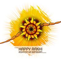 Greeting card design with raksha bandhan colorful background vector