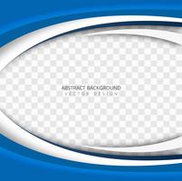 Abstract blue wave transparent background vector