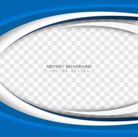 Abstract blue wave transparent background vector