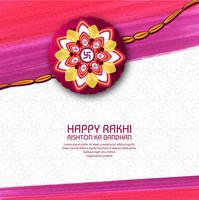 illustration of greeting card with decorative Rakhi for Raksha B vector