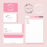 Feminine Corporate Identity Vector