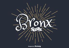 Bronx New York City Typography With Retro Starburst vector