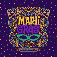 Mardi Gras Carnaval Ornate Decor Design vector