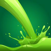 Realistic Green Liquid Splash Vector