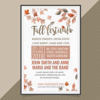 Vector Fall Festival Poster