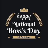 Happy National Boss Day vector