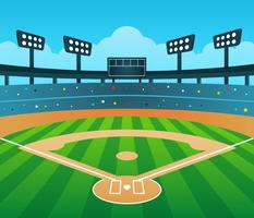 Baseball Stadium Background Vector