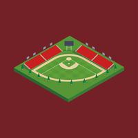 vector isométrico del estadio de béisbol