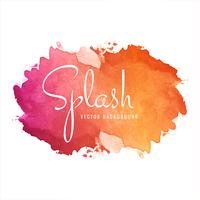 Abstract colorful watercolor splash background vector