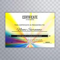 Abstract colorful certificate background vector