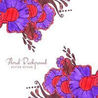 Abstract colorful decorative creative wedding floral background vector