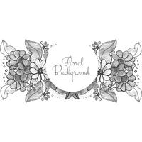 Hermoso diseño floral decorativo de la boda vector