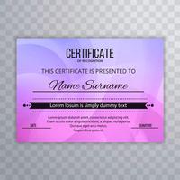 Modern colorful certificate vector background