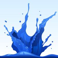 Realistic Blue Liquid Splash Vector