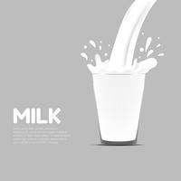 Salpicar el vector de leche