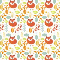 Flat Colorful Scandinavian Folk Pattern Vector Template