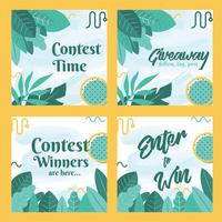 Instagram Contest Template Vector Design