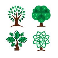 Elementos de logotipo de árbol vector