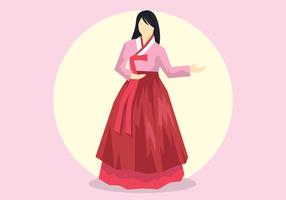 Dama en vector de hanbok