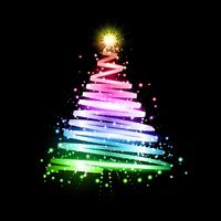 Christmas tree background vector