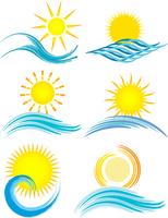 Summer icons vector