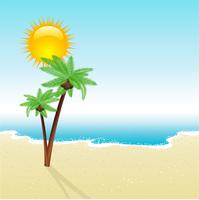 Beach scene vector