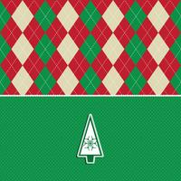 Fondo de argyle de árbol de Navidad vector