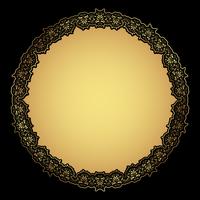 Decorative gold frame vector