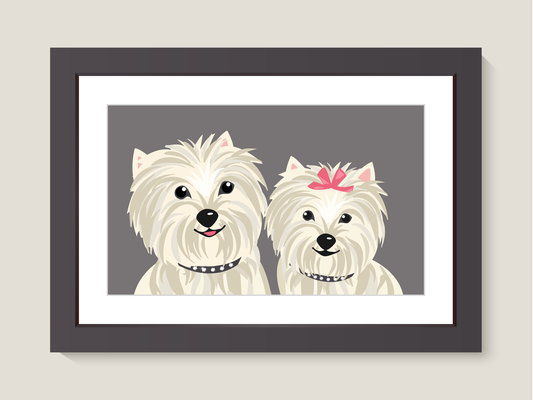 Yorkshire Terrier Dog Family Portrait