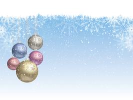 Christmas bauble background vector