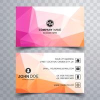 Abstract colorful polygon business card background vector