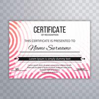 Modern colorful certificate template design vector