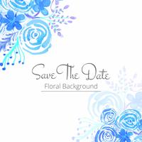 Abstract watercolor wedding floral background vector
