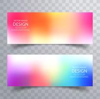 Abstract colorful banners set vector