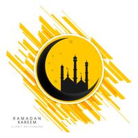 Fondo de tarjeta de felicitación de Ramadan Kareem vector