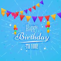 Happy Birthday card decorative background vector