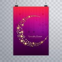 Beautiful Ramadan kareem brochure background vector