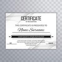 Modern certificate template background vector