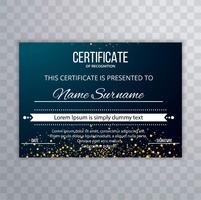 Beautiful certificate template design illustration vector