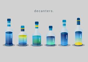 Set Of Decanter Vector Elements