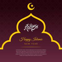 Happy Islamic New Year Vector Background