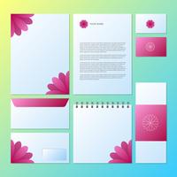 Vector Template Identity On Floral Background