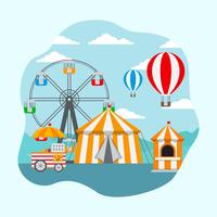 County Fair Vector Illustration