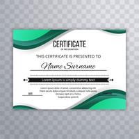 Abstract creative certificate wave background vector