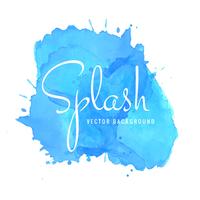 Beautiful blue watercolor splash design vector