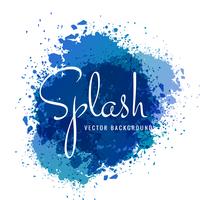 Beautiful blue watercolor splash background vector