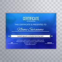 Abstract blue certificate background vector