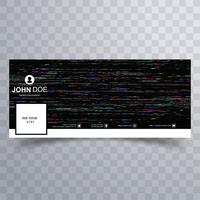 Modern facebook timeline template vector